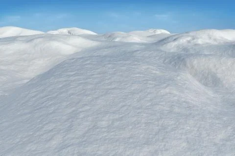 Digitally generated snowy land scape Stock Illustration