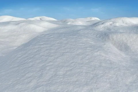 Digitally generated snowy land scape Stock Illustration