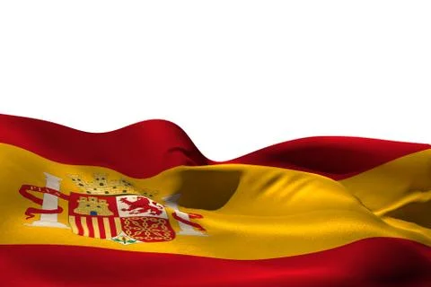 Digitally generated spain flag rippling Stock Illustration