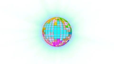 Digitally Generated Sparkle disco ball background 3D rendering Stock Illustration