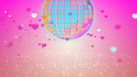 Digitally Generated Sparkle disco ball background 3D rendering Stock Illustration