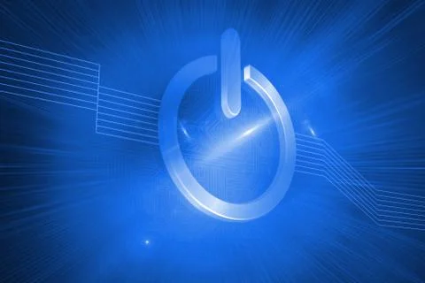 Digitally generated turn off button Stock Illustration