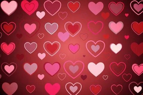 Digitally generated Valentines heart pattern Stock Photos