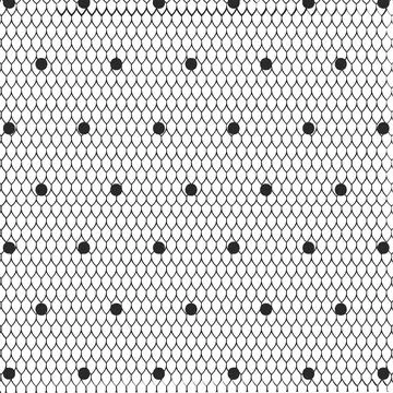 Digitally generated vector seamless pattern with halftone dots against white Illustrazione stock