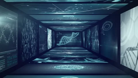 Digitally generated video of medical data processing Stock-Footage 135457132