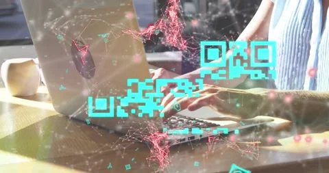 Digitally generated video shows tech icons and data processing over a brain. Stock Footage 327273282