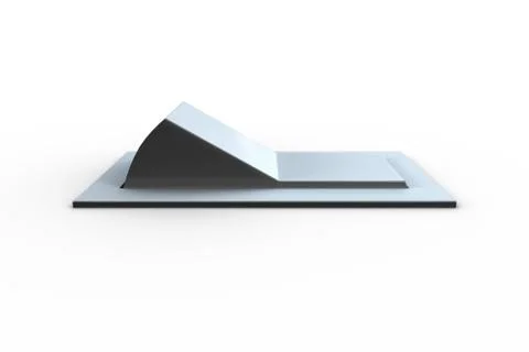 Digitally generated white flip switch Illustrazione stock