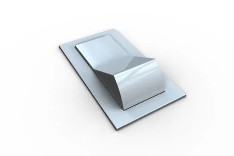 Digitally generated white flip switch Illustrazione stock
