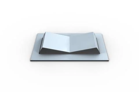 Digitally generated white flip switch Stock Illustration
