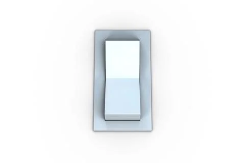 Digitally generated white flip switch Stock Photos