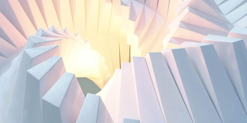 Digitally generated white structure 3d render illustration Stock Illustration