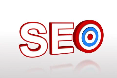 Digitally generated The word seo with target Stock Illustration