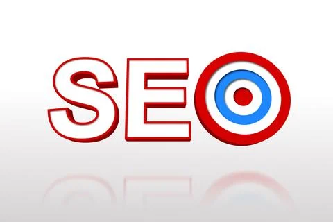Digitally generated The word seo with target Stock Illustration