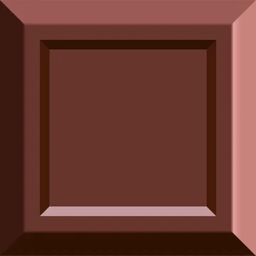 A digitally rendered image showcasing a solid brown square with a minimalis.. Stock Illustration