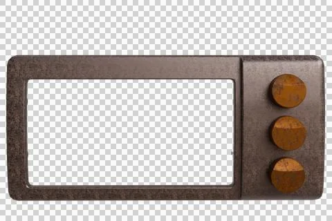 A digitally rendered, rectangular, bronze-toned appliance Stock Illustration