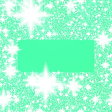 Digitally rendered stylized monochromatic border of white stars or snowflakes Stock Illustration