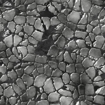 Digitally rendered texture of cracked pavement or asphalt Stock Illustration