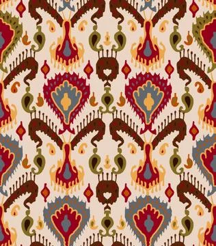 Digital,Seamless,Pattern,Block,Print,Batik,Vector Illustrazione stock