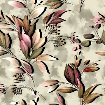 Digital,Textile,Design,Mughal,Art,Allover,With,Skin,Background,Red Stock Illustration