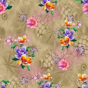 Digital,Textile,Pattern,,Allover,Pattern,,Floral,Pattern,,Shirt,Design,,Kids イラスト素材