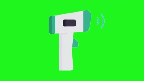 Digitherm animated icon on green background Stock Footage 320802570