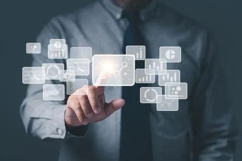 Digitization and digitalization of business processes and data, optimize an.. Stock Photos