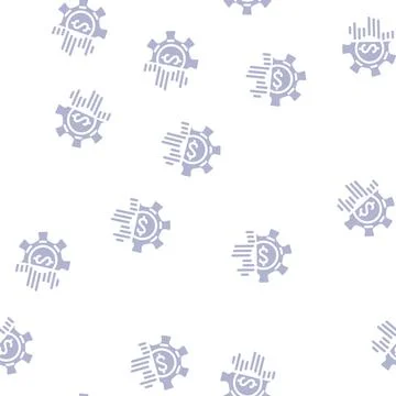Digitization of processes business manager glyph vector seamless pattern イラスト素材