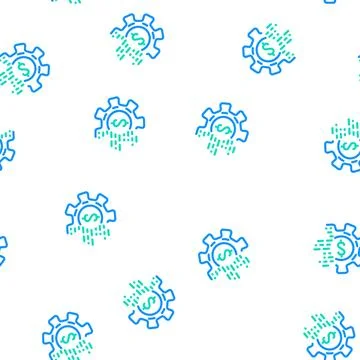 Digitization of processes business manager vector seamless pattern Stock Illustration