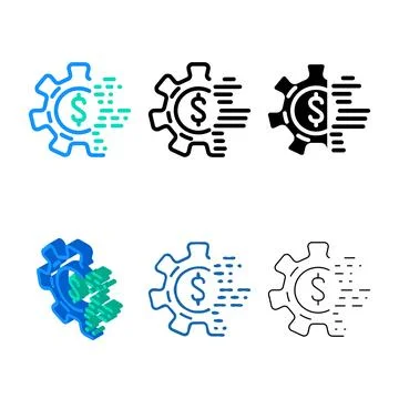 Digitization of processes business variants manager color icon vector Stock Illustration