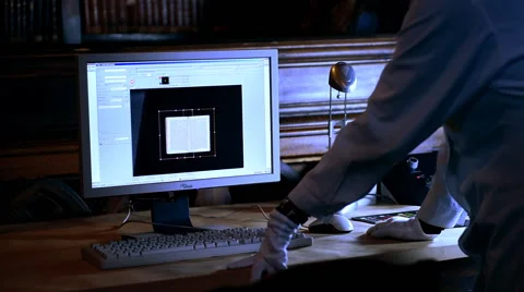 Digitization of unique collection of scientific library of St. Petersburg Video stock 62252084