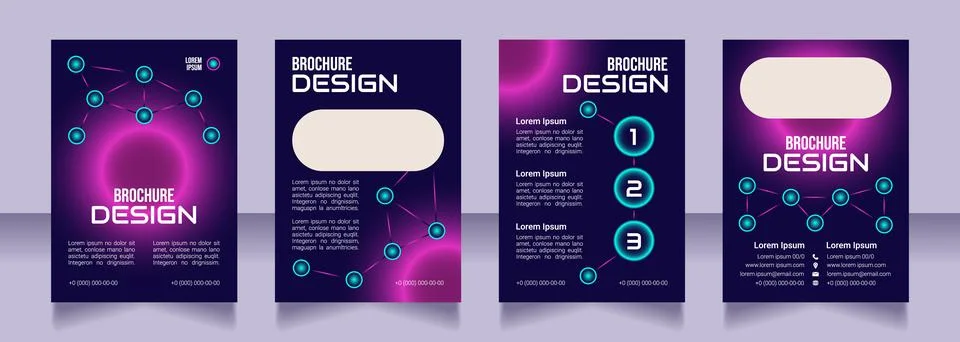 Digitizing business process blank brochure design Illustrazione stock