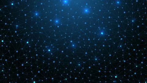 Digits abstract background with connected line and dots, web cover. Digital Stock Illustration