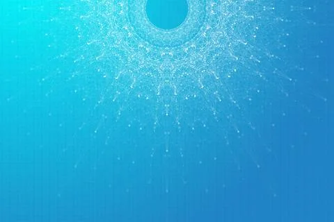 Digits abstract background with connected line and dots, web cover. Digital Illustrazione stock