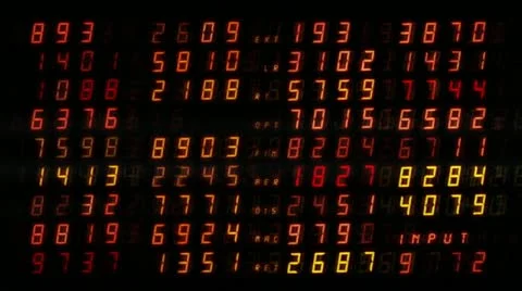 Digits Blinking Malfunction V2 Loop FULL HD Stock Footage 12748947