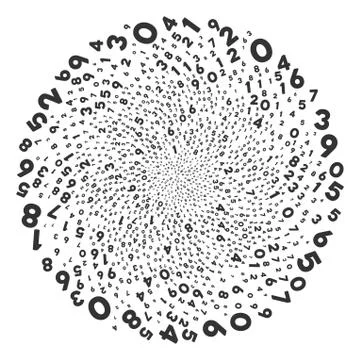 Digits Centrifugal Stream 스톡 일러스트