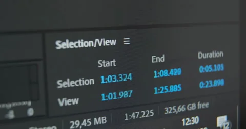 Digits change on panel displaying footage duration and end Stock Footage 140969031