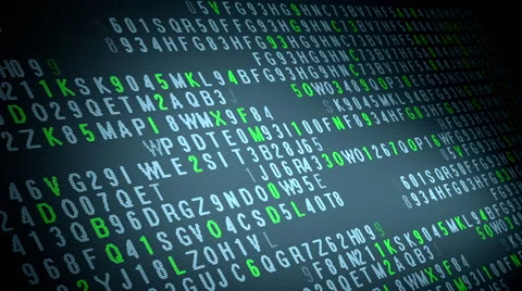 Digits code on computer display Stock Footage 49513599
