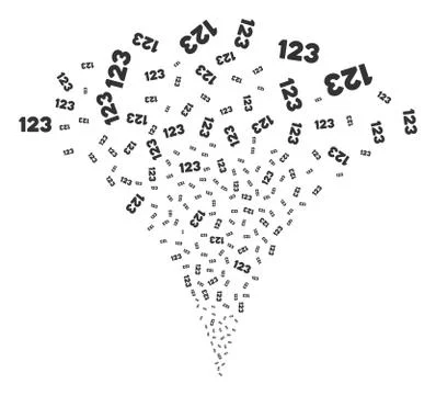 Digits Fountain Stream 스톡 일러스트