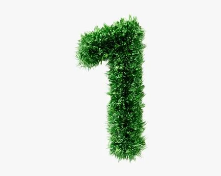 Digits made of grass Stock-Illustration