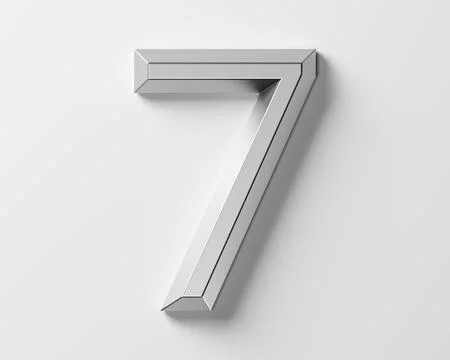 Digits made of metal Stock Illustration