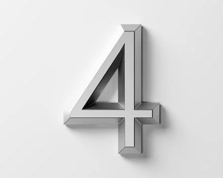 Digits made of metal Stock Illustration