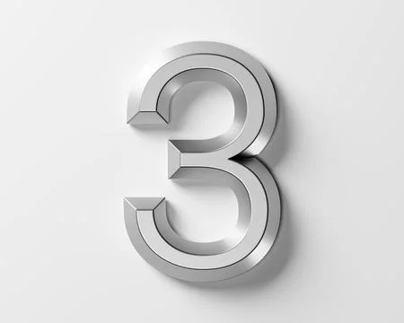 Digits made of metal Stock Illustration