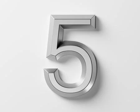 Digits made of metal Stock Illustration