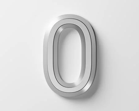 Digits made of metal Stock Illustration
