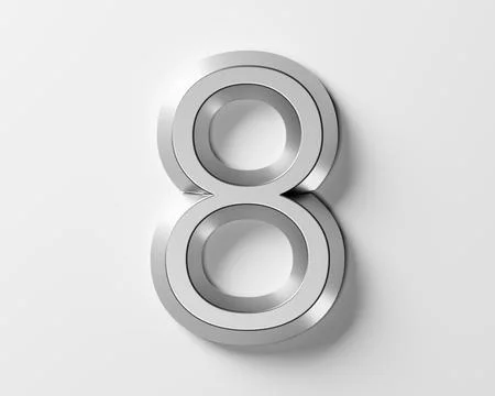 Digits made of metal Stock Illustration