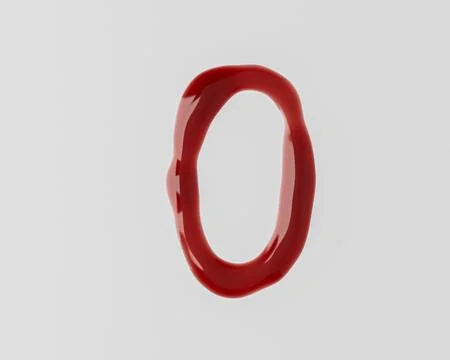Digits made of red bloody liquid Stock Illustration