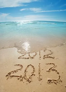Digits  on the sand Stock-Fotos
