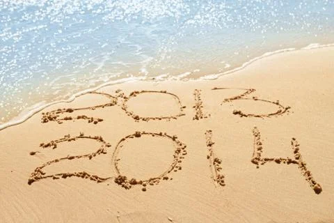 Digits  on the sand Photos