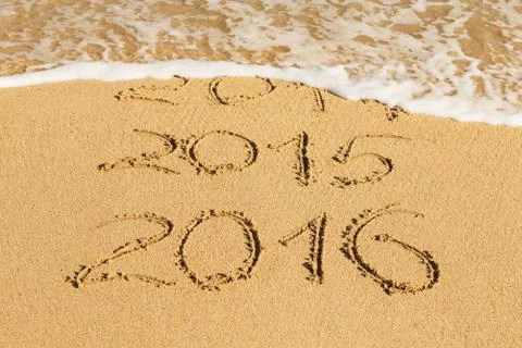 Digits  on the sand Stock Photos