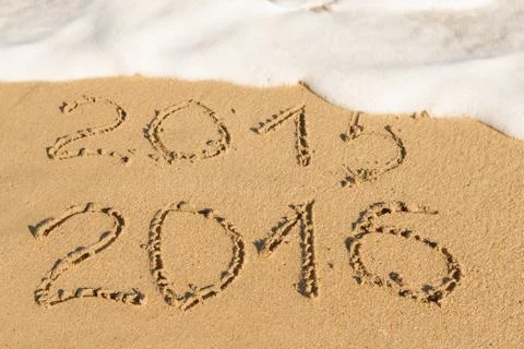 Digits  on the sand Stock Photos